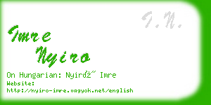 imre nyiro business card